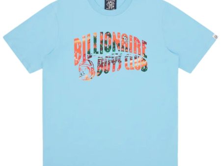 Billionaire Boys Club Tropical Island Fill Arch Logo Blue T-Shirt For Sale