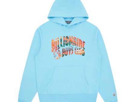 Billionaire Boys Club Tropical Island Fill Arch Logo Blue Hoodie For Cheap