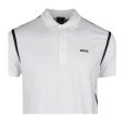 BOSS Paddy Tape White Polo Shirt For Discount