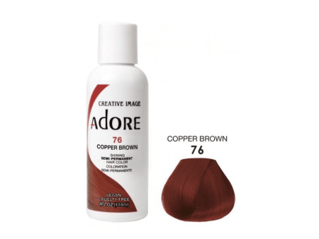 Adore Semi Permanent Hair Color #76 Copper Brown 118ml Supply