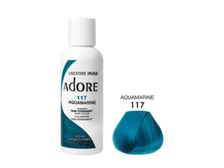 Adore Semi Permanent Hair Color #117 Aquamarine 118ml Supply