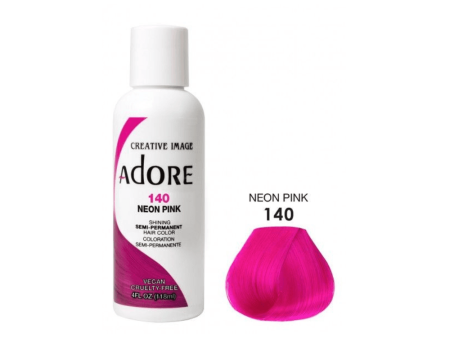 Adore Semi Permanent Hair Color #140 Neon Pink 118ml Online