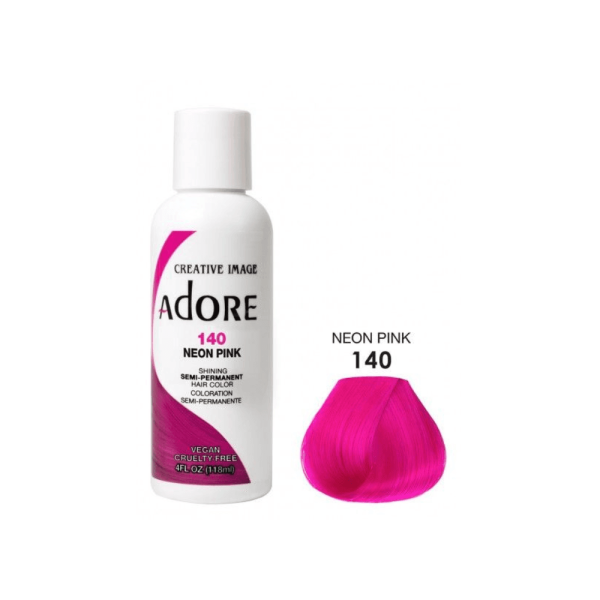 Adore Semi Permanent Hair Color #140 Neon Pink 118ml Online