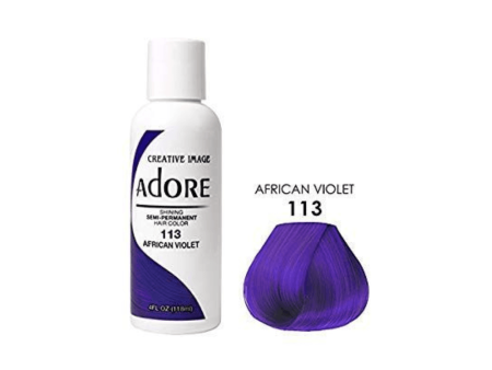 Adore Semi Permanent Hair Color #113 African Violet  118ml Online now