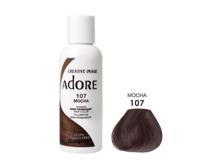 Adore Semi Permanent Hair Color #107 Mocha 118ml For Sale