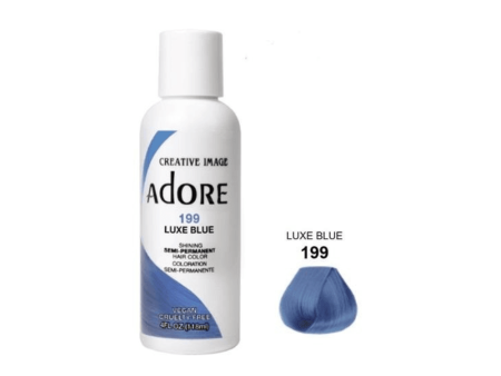 Adore Semi Permanent Hair Color #199 Luxe Blue 118ml Hot on Sale