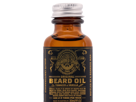 The Bearded Chap Tobacco & Vanilla Beard Oil 30ml For Cheap