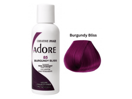 Adore Semi Permanent Hair Color #85 Burgundy Bliss 118ml Online Hot Sale