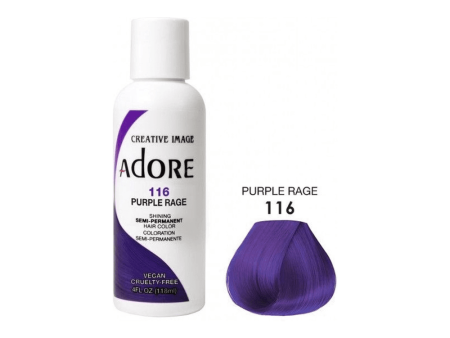 Adore Semi Permanent Hair Color #116 Purple Rage 118ml For Sale