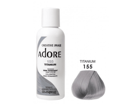 Adore Semi Permanent Hair Color #155 Titanium 118ml Hot on Sale