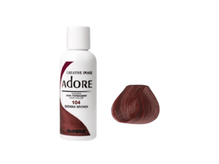 Adore Semi Permanent Hair Color #104 Sienna Brown 118ml Online now