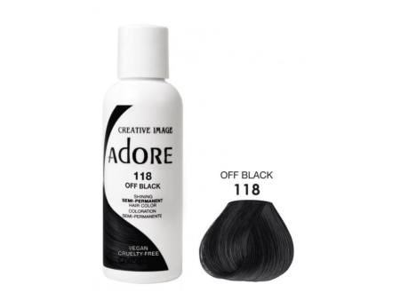 Adore Semi Permanent Hair Color #118 Off Black 118ml For Cheap