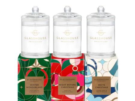 Glasshouse Fragrances Christmas Trio Gift Set Soy Candle 3x60g Online